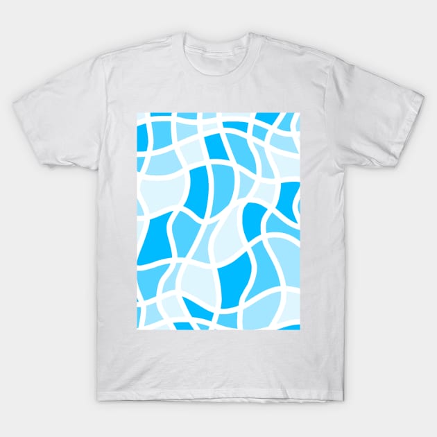 Wavy surfaces blue T-Shirt by Crea Twinkles